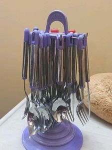 Everest Cutlery Set with Stand