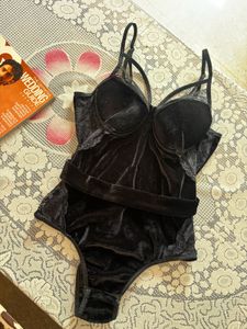 Black Velvet Bodysuit