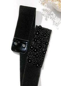 🖤 Midnight Chic – Luxe Elastic Statement Belt