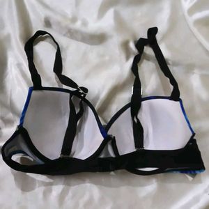 Blue Abstract Print Bikini Set