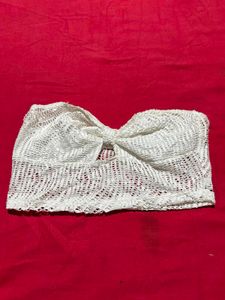 White Lace Tube Top