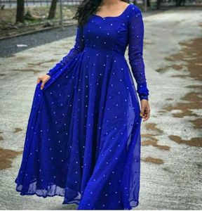 Royal Blue Embellished Gown