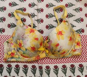 Floral Print Bra
