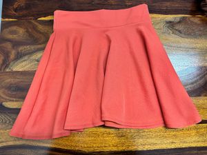 Coral Flared Mini Skirt