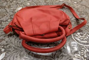 Stylish Coral Handbag With Free Gift 🎁🎁🎁