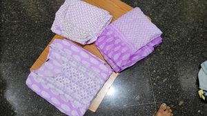 Sale🥳🥳Lavender Cotton Kurta Set[3inches Margin A