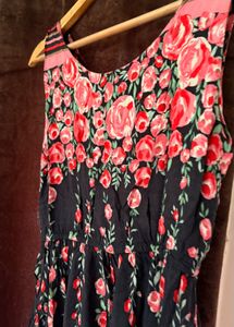Navy blue floral maxi dress