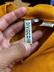 Mustard Sweet Shirt With Orange Crochet Top