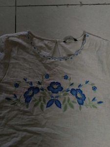 Cute Embroidered Crop Top