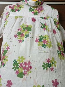 Sheer Premium Loose Cotton White Shir
