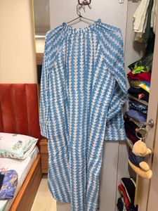 Boho Blue kilol Cotton Kurta