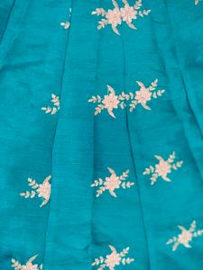 Emerald Green Embroidered Lehenga Choli Set