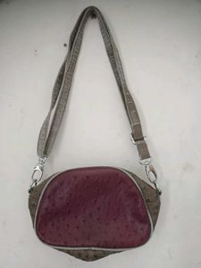 Stylish Blue &amp; Brown Crossbody Bag