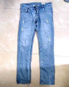 Cantabil Light Wash Distressed Jeans