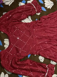 Boho Sparkle Red Dress