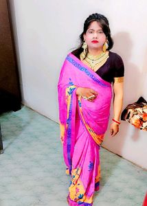 Beautiful Pink Saree with Blouse