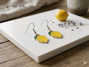 Cute Lemon Dangle Earrings
