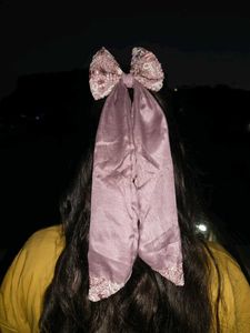 Sparkly Lace Bow Hair Clip