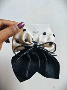 Polka Dot Hair Bow Clip