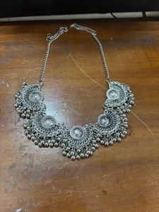 Bohemian Silver Choker Necklace