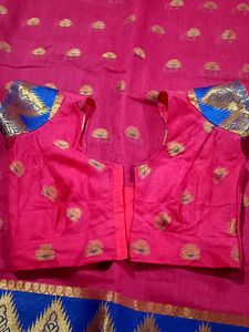 Beautiful pink &amp; Blue Saree