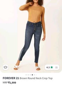 Forever 21 Sheer Corset-Style Crop Top