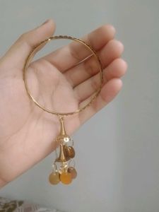 Gold-tone Kada Bangles with Tassels