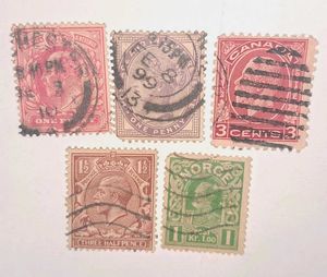 100 year old british queen king head stamps