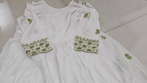 Embroidered Kurta with Mirror Work(offers accepted