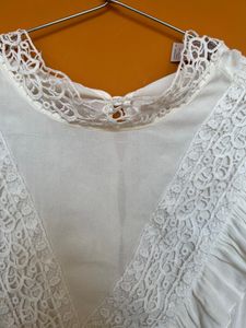 White Embroidered Top