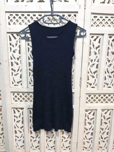 💝Sleek Navy Blue Sleeveless Dress G
