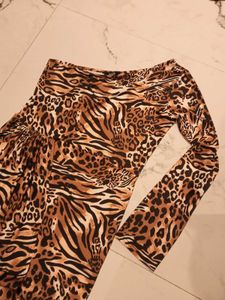 xxl Leopard Print One Shoulder Dress