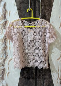 Delicate Lace Net Top – Chic &amp; Feminine