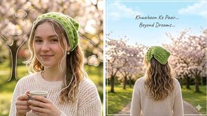 Cozy Green Knitted Bandana