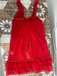 Sexy Red Babydoll Lingerie Set