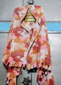 Floral Print knit Shawl