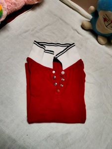 Red Collared Polo T-Shirt