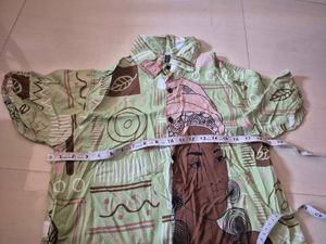African Print Button-Up Shirt