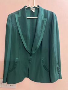 Y2K emerald green blazer