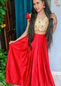Stunning Red Lehenga Choli Set