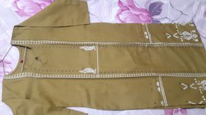 Stylish Olive Green Kurta with Embroidery