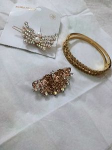 Sparkling Hair Clip & Bangle Set