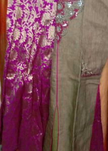 Embellished Olive Green Kurta