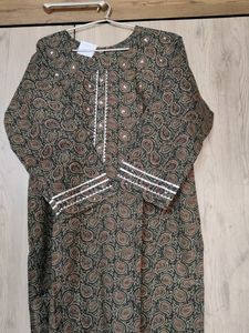 Cotton Kurti With Gota Patti Work