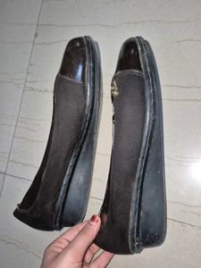 Women's Brown Ballerina Flats (little heel)