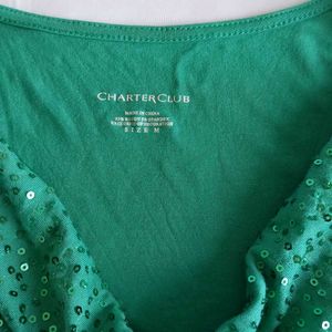 Sequin Green cowl neck cami ✨️