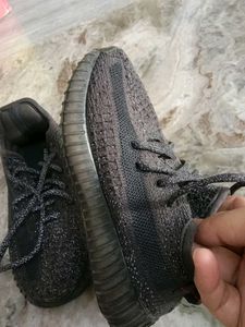 reflective Grey Adidas Yeezy Sneakers