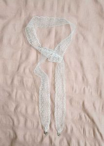 Lace Trim Hair Twilly/ Hairband