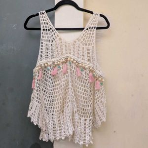 Boho Crochet Tassel Tank Top