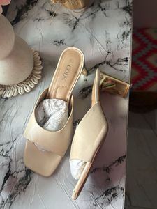 CODE Beige Mules Heels